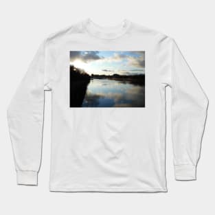 Scottish Photography Series (Vectorized) - Where the Kelvin Meets the Clyde Long Sleeve T-Shirt